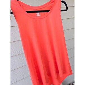 Athletic Works Neon Orange Running Sleeveless Tank Top Size Large